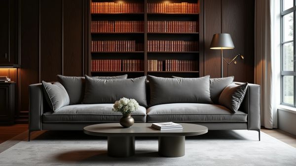 Choisir le bon canapé droit pour votre salon style optimal